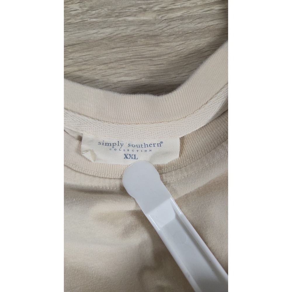 Simply Southern HEY BOO Ghost Halloween Fall Long Sleeve Tan Shirt 2XL - Picture 6 of 11